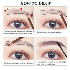 Waterproof Eyebrow Pencil Long Lasting Colorfast Pen