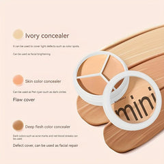 Three Concealer Cover Spots Acne Dull Dark Circles Foundation Cream