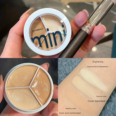 Three Concealer Cover Spots Acne Dull Dark Circles Foundation Cream