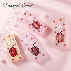 3pcs Strawberry Lip Gloss Set Matte Finish Lip Tint Smudge Proof Lip Makeup