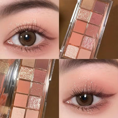10-Color Eyeshadow Palette Matte & Shimmering Finish