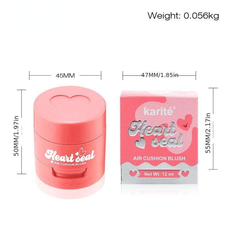 Heart Shaped Liquid Blush Stamp Cushion Highlighting Contour Cream