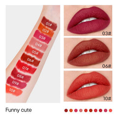 10pcs Matte Lipstick Set with Velvety Finish
