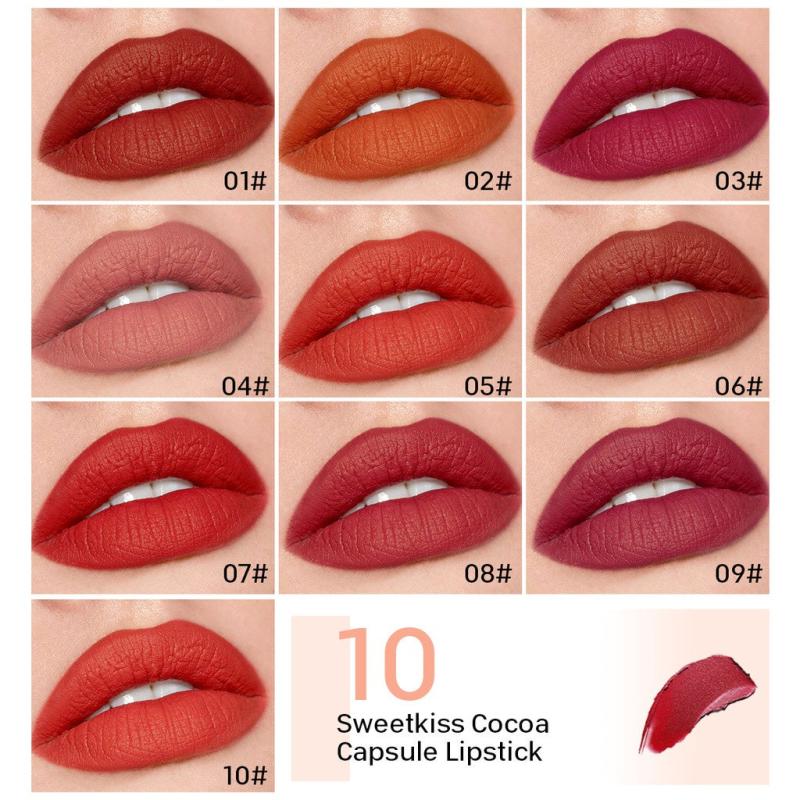 10pcs Matte Lipstick Set with Velvety Finish