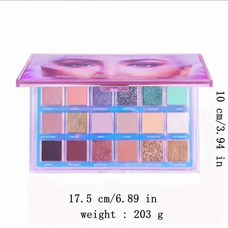 18-color Waterproof Eyeshadow Palette for Cosplay with Pearly Matte Finish