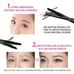 Long Lasting Double Ended Eyebrow Pencil Waterproof Sweat Proof
