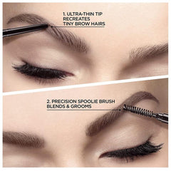4 Colors Retractable Eyebrow Pencil Dual Ended Stick for Natural Makeup