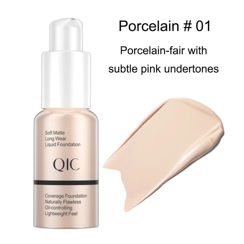 Natural Nude Tone Lightweight Matte Liquid Foundation