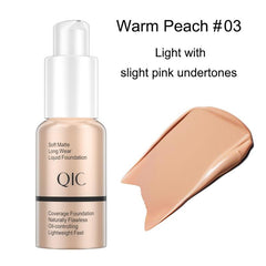 Natural Nude Tone Lightweight Matte Liquid Foundation