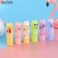 6 Flavors Moisturizing Animal Lip Balm for Men and Women