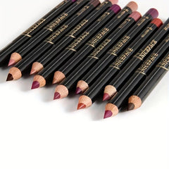 12 PCS Nude Brown Matte Lip Liner Set Waterproof
