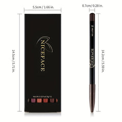 12 PCS Nude Brown Matte Lip Liner Set Waterproof