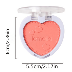 Heart Shaped Blush Compact for Cheek Tint