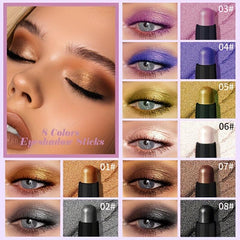 Shimmer Metallic Eyeshadow Stick & Highlighter Stick Set