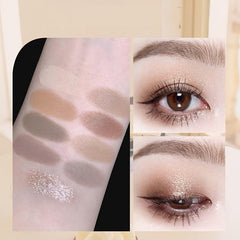 9 Shades Diamond Eyeshadow Palette Neutral Matte Shimmer Finish