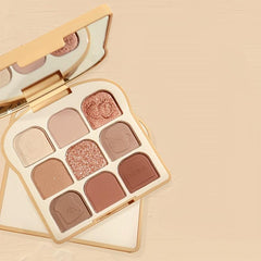 9 Shades Diamond Eyeshadow Palette Neutral Matte Shimmer Finish
