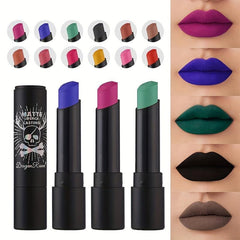 Matte Lip Gloss Tube Waterproof Long Lasting Lip Tint Purple Lipstick