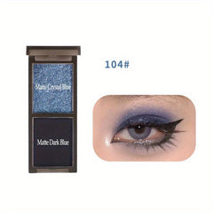 Dark Lazy Eyeshadow Palette Two Tone Matte Pearly Finish Sweet Punk Style
