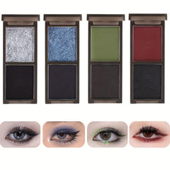Dark Lazy Eyeshadow Palette Two Tone Matte Pearly Finish Sweet Punk Style