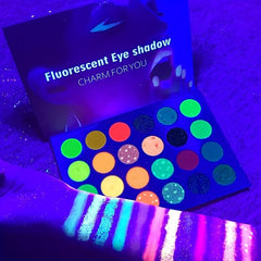 UV Lights Luminous Eyeshadow Palette - 24 Fluorescent Shades