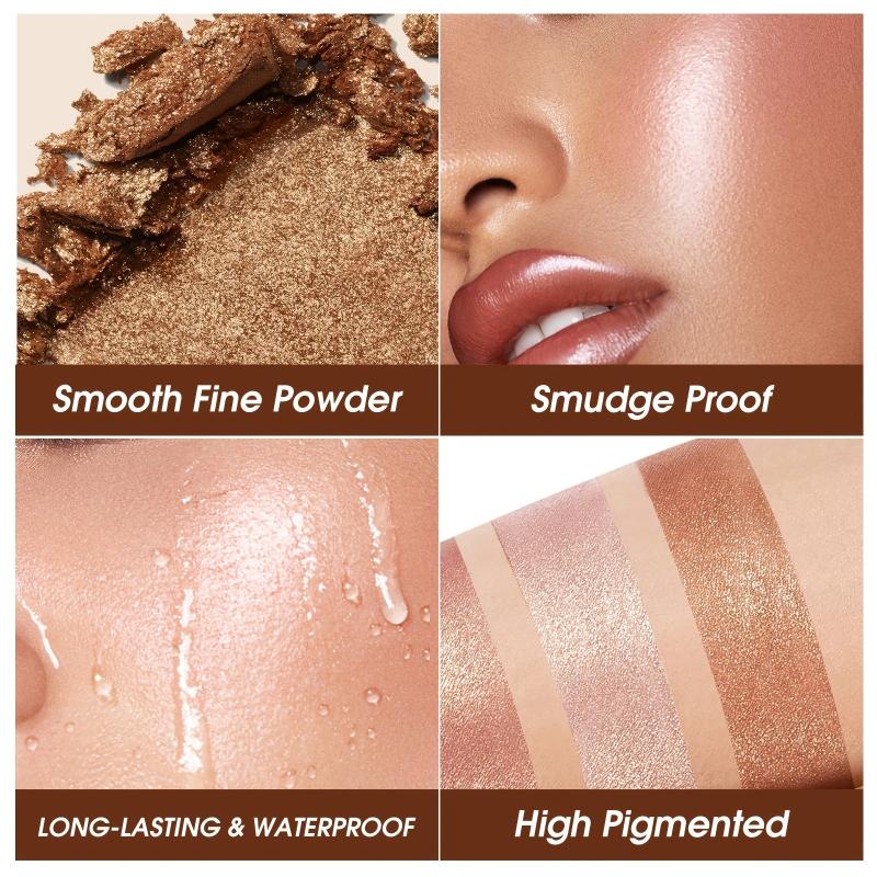 LANGMANNI 5 Colors High Light Contour Palette for Natural Bright Makeup