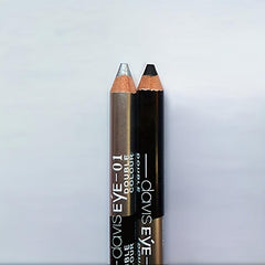 Dual-Ended Eyeliner Pencil Matte & Pearly Coral Green Purple +Sharpener