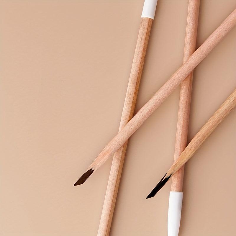 Waterproof Wooden Eyebrow Pencils Smudge Proof Makeup Set