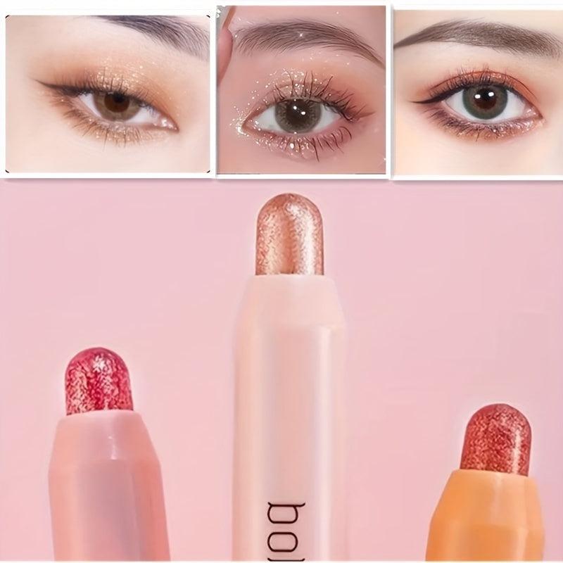 3-Color Eyeshadow & Highlighter Pen - Waterproof & Smudge-Proof
