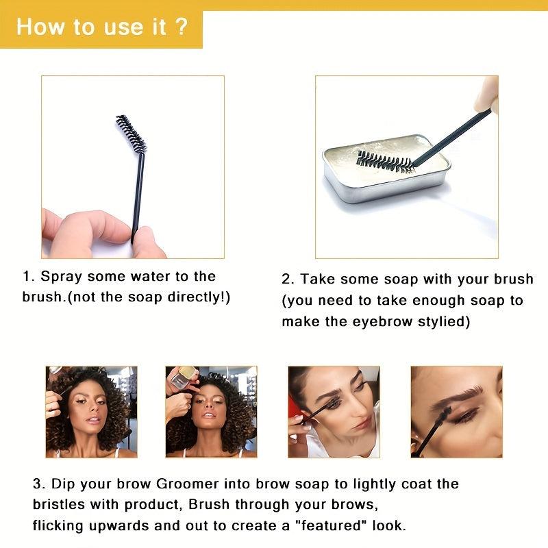 16g Transparent Eyebrow Shaping Cream & Brush Set