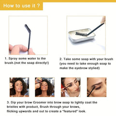 16g Transparent Eyebrow Shaping Cream & Brush Set
