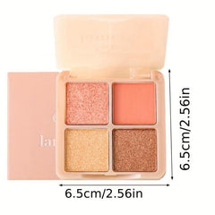 4-Color Eyeshadow Palette Matte & Shimmer Finish