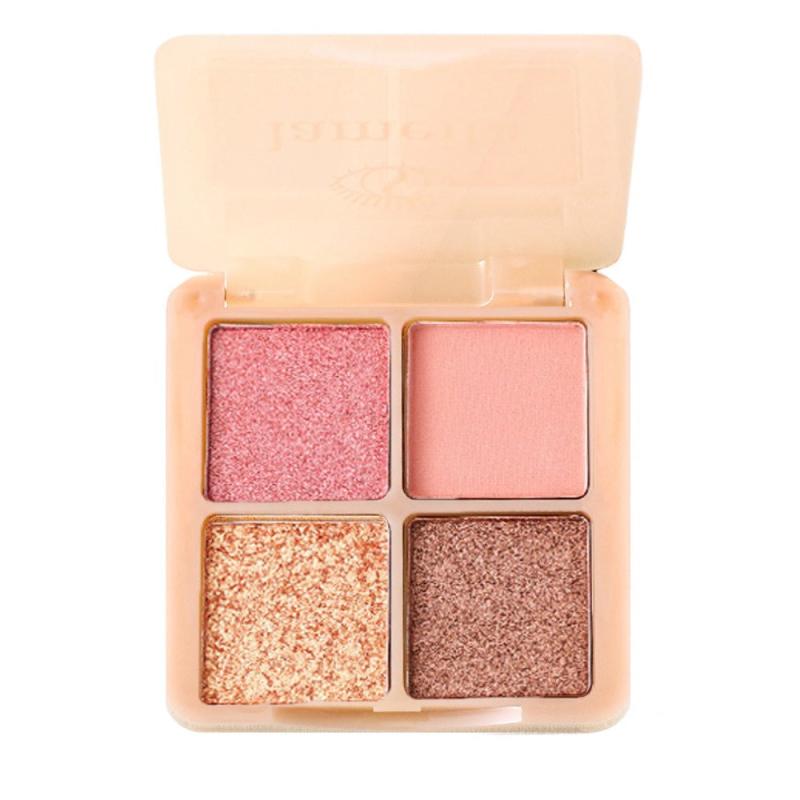 4-Color Eyeshadow Palette Matte & Shimmer Finish
