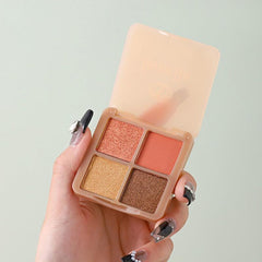 4-Color Eyeshadow Palette Matte & Shimmer Finish
