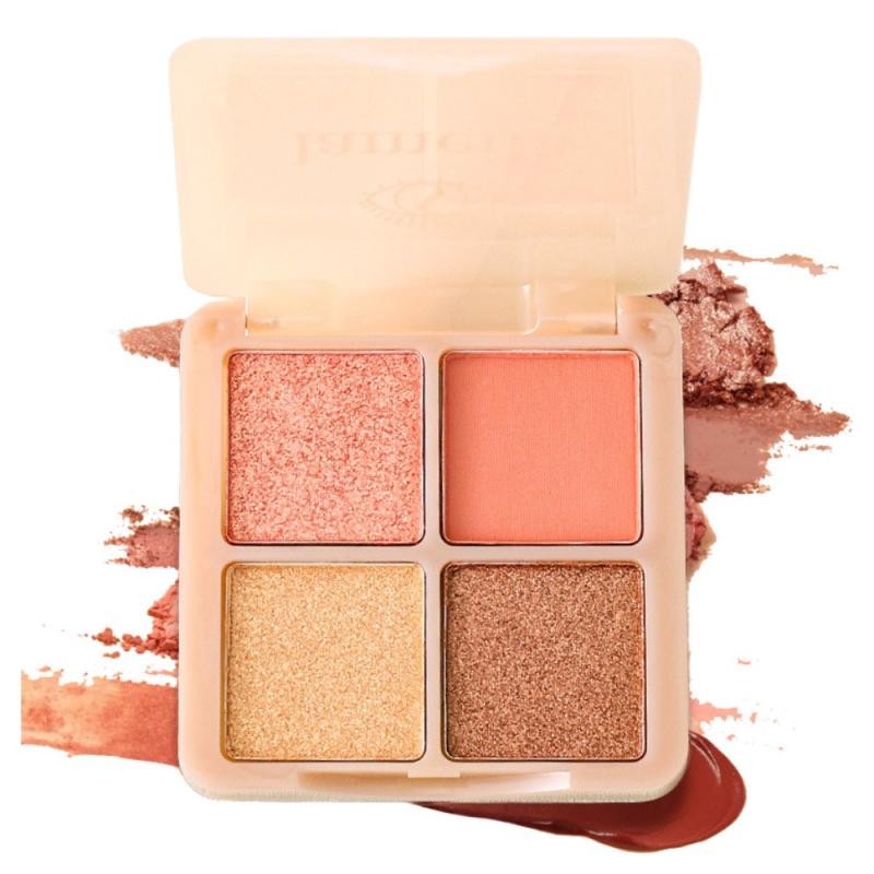 4-Color Eyeshadow Palette Matte & Shimmer Finish