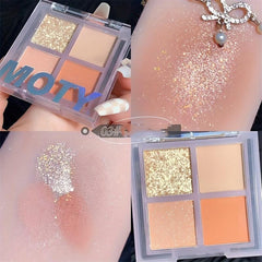 Purple Brown Eyeshadow Palette Matte Shimmer Finish