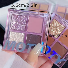 Purple Brown Eyeshadow Palette Matte Shimmer Finish