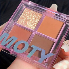 Purple Brown Eyeshadow Palette Matte Shimmer Finish