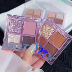 Purple Brown Eyeshadow Palette Matte Shimmer Finish