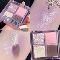 Purple Brown Eyeshadow Palette Matte Shimmer Finish