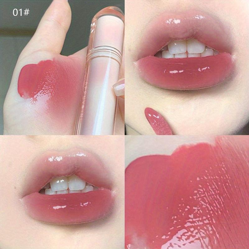 Fruity Tea Lip Glaze Moisturizing Plumping Lip Gloss with Mirror Finish