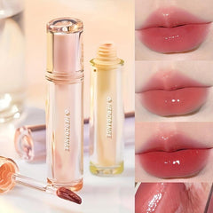Fruity Tea Lip Glaze Moisturizing Plumping Lip Gloss with Mirror Finish