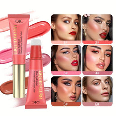 6-Color Hydrating Blush Cream, Long-Lasting & Waterproof Liquid Rouge