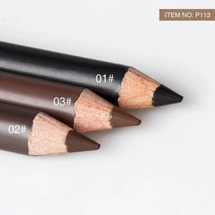 3pcs Waterproof Eyeliner & Brow Pencil Set Long Lasting