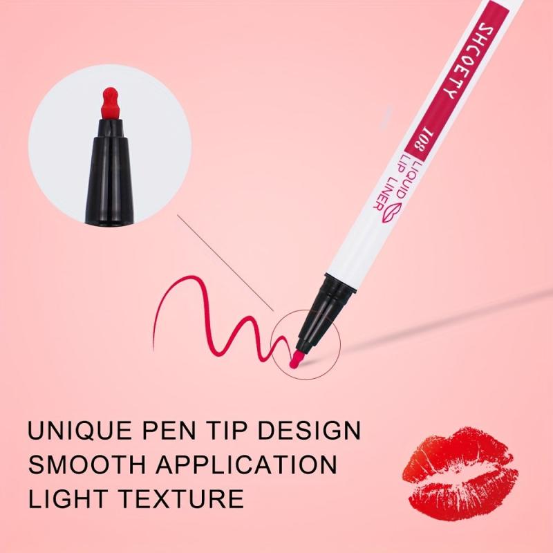 Long Lasting Matte Lip Liner Pencil - Waterproof Sweatproof - Easy to Carry