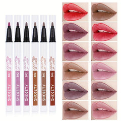 Long Lasting Matte Lip Liner Pencil - Waterproof Sweatproof - Easy to Carry
