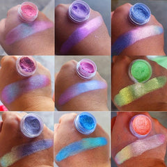 Multicolor Eyeshadow Powder Lightweight Rainbow Gradient Holographic Eyeshadow