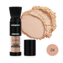 Long Lasting Loose Powder with Brush for Medium Skin Tones