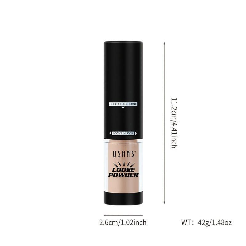 Long Lasting Loose Powder with Brush for Medium Skin Tones