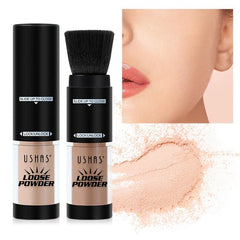 Long Lasting Loose Powder with Brush for Medium Skin Tones