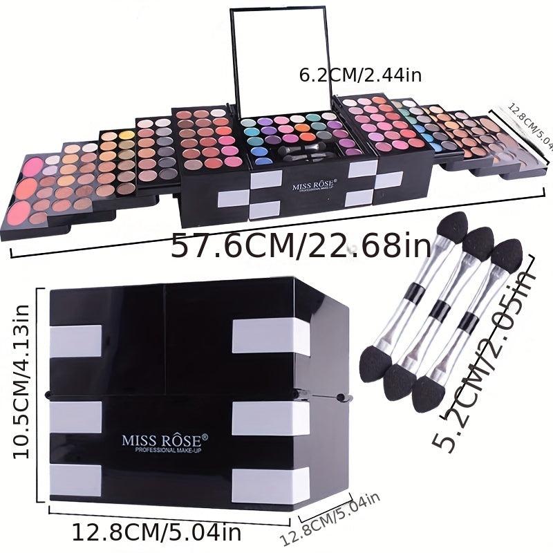 Professional Makeup Kit 142 Eyeshadow Blush Eyebrow Powder Sponge